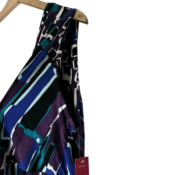 NWT Merona Deep V-Neck Midi Dress Sleeveless Feminine Flowy Women's Size 2X - Picture 6 of 11